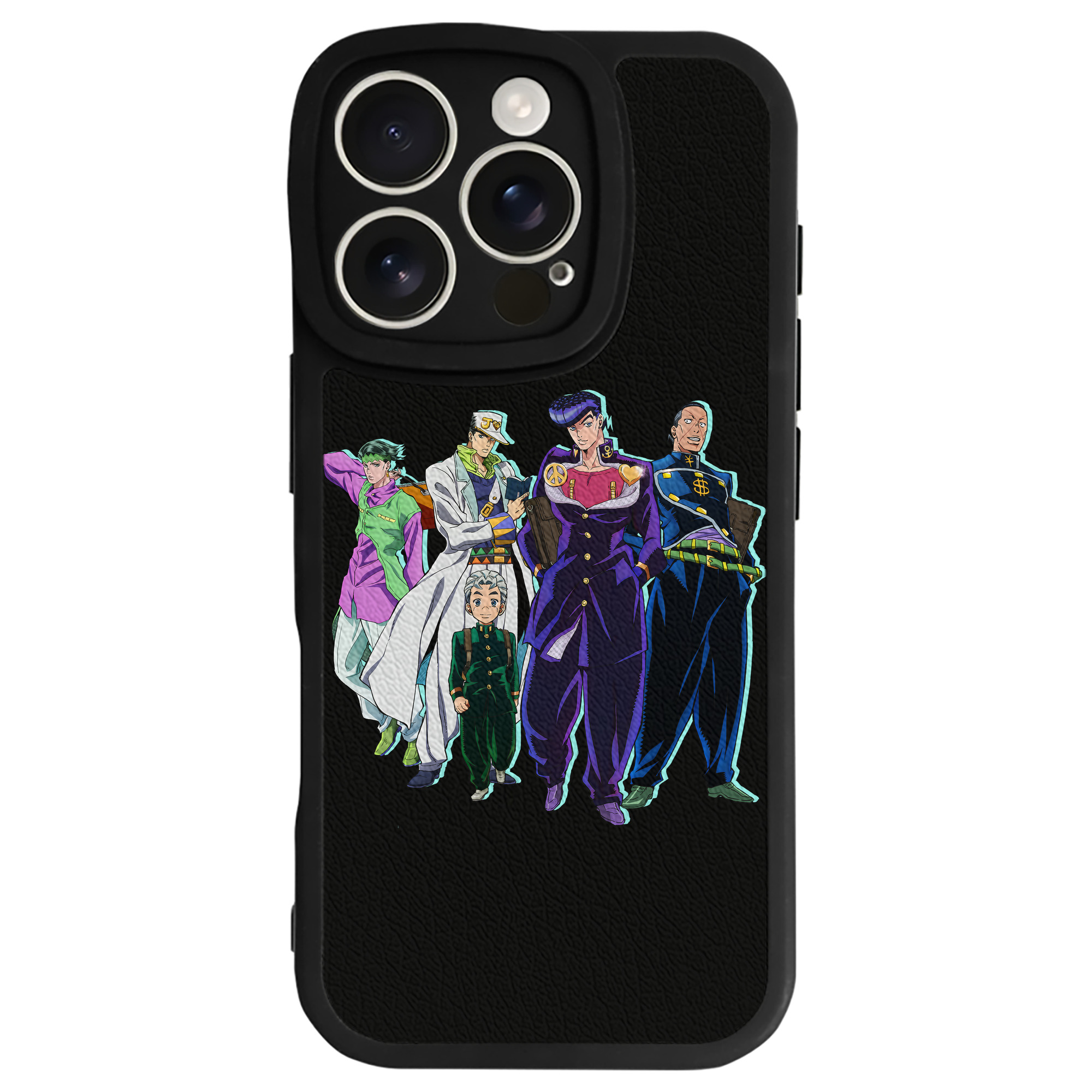 （画像用） ジョジョの奇妙な冒険 JoJo's Bizarre Adventure 【iPhone 16シリーズ対応】シリコンスマホケース（レザー調） 材質：シリコン